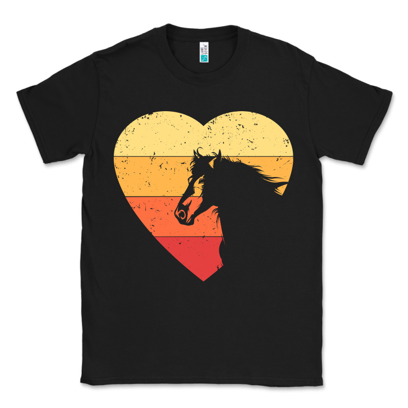 Vintage Heart Horse Equestrian | Horse Lover Classic Tee by linhVisuals | Teevron