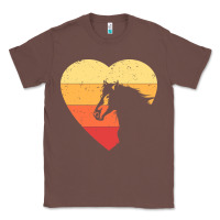Chestnut Vintage Heart Horse Equestrian | Horse lover Classic Tee - linhVisuals