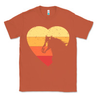 Copper Vintage Heart Horse Equestrian | Horse lover Classic Tee - linhVisuals
