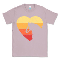 Lilac Vintage Heart Horse Equestrian | Horse lover Classic Tee - linhVisuals