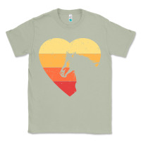 Matcha Vintage Heart Horse Equestrian | Horse lover Classic Tee - linhVisuals