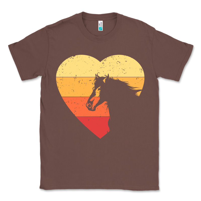 Vintage Heart Horse Equestrian | Horse Lover Classic Tee by linhVisuals | Teevron