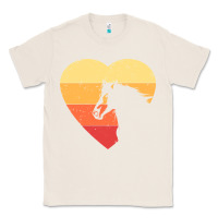 Natural Vintage Heart Horse Equestrian | Horse lover Classic Tee - linhVisuals