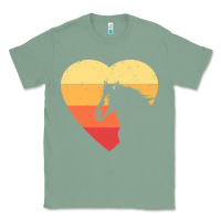 Sage Vintage Heart Horse Equestrian | Horse lover Classic Tee - linhVisuals