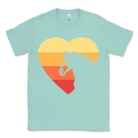 Seafoam Vintage Heart Horse Equestrian | Horse lover Classic Tee - linhVisuals