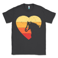 Smoke Vintage Heart Horse Equestrian | Horse lover Classic Tee - linhVisuals