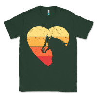 Sports Green Vintage Heart Horse Equestrian | Horse lover Classic Tee - linhVisuals