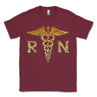 Burgundy rn registered nurse leopard lovely nursing student t shirt Classic Tee - linhVisuals