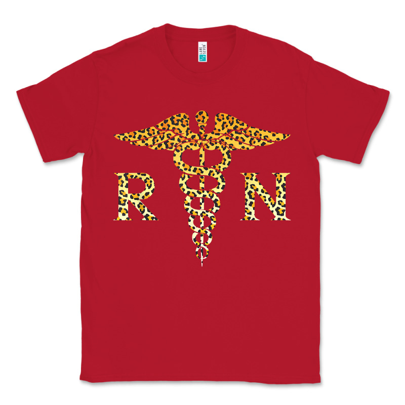 Rn Registered Nurse Leopard Lovely Nursing Student T Shirt Classic Tee by linhVisuals | Teevron