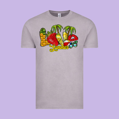 Love Summer Vintage Tee Designed By Racoondesign