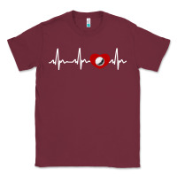 Burgundy my heart beats for golf Classic Tee - linhVisuals