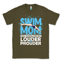 Army Green womens swimmer swim mom louder prouder sports mother t shirt t shirt Classic Tee - linhVisuals