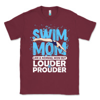 Burgundy womens swimmer swim mom louder prouder sports mother t shirt t shirt Classic Tee - linhVisuals