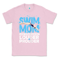 Bubblegum Pink womens swimmer swim mom louder prouder sports mother t shirt t shirt Classic Tee - linhVisuals