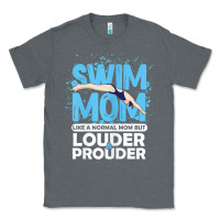 Charcoal Heather womens swimmer swim mom louder prouder sports mother t shirt t shirt Classic Tee - linhVisuals