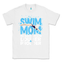 White womens swimmer swim mom louder prouder sports mother t shirt t shirt Classic Tee - linhVisuals