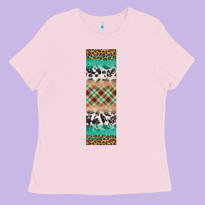 Fall Pattern Ladies Tee Designed By Artiststas