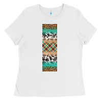 White fall pattern Ladies Tee - Artiststas