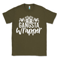 Army Green gangsta wrapper Classic Tee - linhVisuals