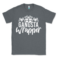 Charcoal Heather gangsta wrapper Classic Tee - linhVisuals