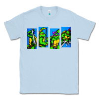 Dusty Blue arcade turtles Classic Tee - linhVisuals