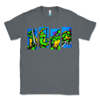 Charcoal Heather arcade turtles Classic Tee - linhVisuals