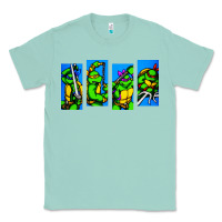Seafoam arcade turtles Classic Tee - linhVisuals