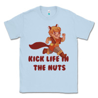Dusty Blue kick life in the nuts   squirrel girl Classic Tee - linhVisuals