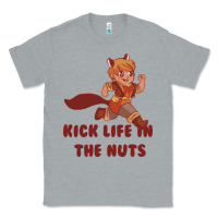 Heather Grey kick life in the nuts   squirrel girl Classic Tee - linhVisuals