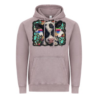 Vintage Zinc western background turquoises gemstones black and white baby cow Vintage Hoodie - BarkalooDesign