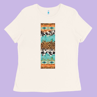 Fall Pattern Ladies Tee Designed By Artiststas