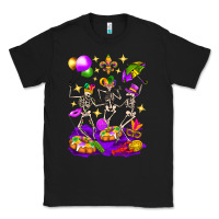 Black Mardi Gras Skeletons Classic Tee - BundleAndBundleShop
