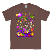 Chestnut Mardi Gras Skeletons Classic Tee - BundleAndBundleShop