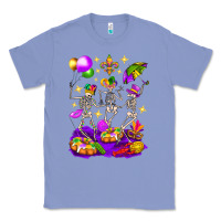 Colony Blue Mardi Gras Skeletons Classic Tee - BundleAndBundleShop