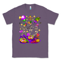 Lavender Mardi Gras Skeletons Classic Tee - BundleAndBundleShop