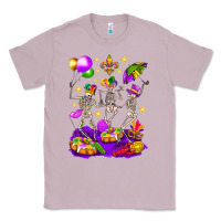 Lilac Mardi Gras Skeletons Classic Tee - BundleAndBundleShop