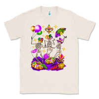 Natural Mardi Gras Skeletons Classic Tee - BundleAndBundleShop