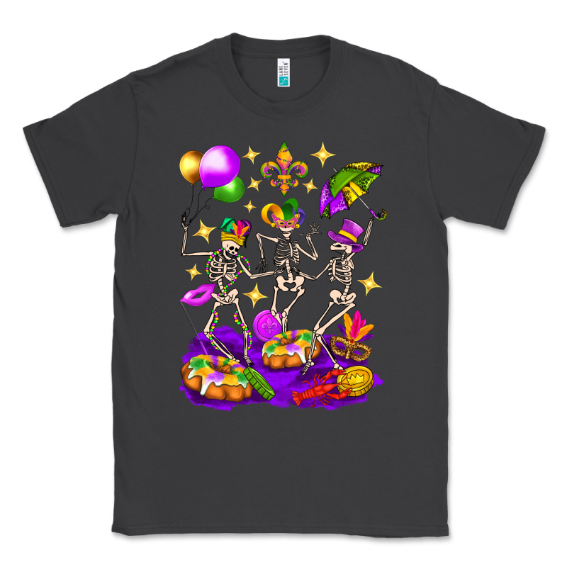 Mardi Gras Skeletons Classic Tee by BundleAndBundleShop | Teevron