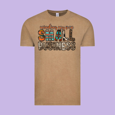 Minding My Own Small Business Vintage Tee Designed By Racoondesign