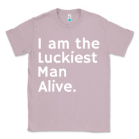 Lilac luckiest man alive Classic Tee - linhVisuals