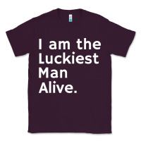 Plum luckiest man alive Classic Tee - linhVisuals