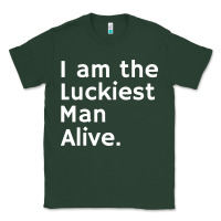 Sports Green luckiest man alive Classic Tee - linhVisuals