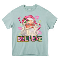 Arona Pink Believe Santa Christmas Heavy Core Tee - FaDigitalArtStudio