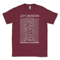 Burgundy joy division Classic Tee - linhVisuals