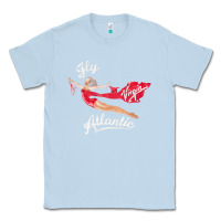 Dusty Blue princess diana virgin atlantic fly atlantic Classic Tee - linhVisuals