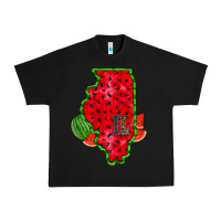 Black illinois watermelon Urban Heavy Tee - RacoonDesign