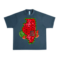 Midnight Navy illinois watermelon Urban Heavy Tee - RacoonDesign