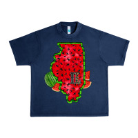 Navy illinois watermelon Urban Heavy Tee - RacoonDesign