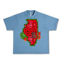 Pebble Blue illinois watermelon Urban Heavy Tee - RacoonDesign