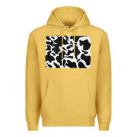 Antique Gold distressed black glitter cowhide pattern Premium Hoodie - RanaPortraitStore
